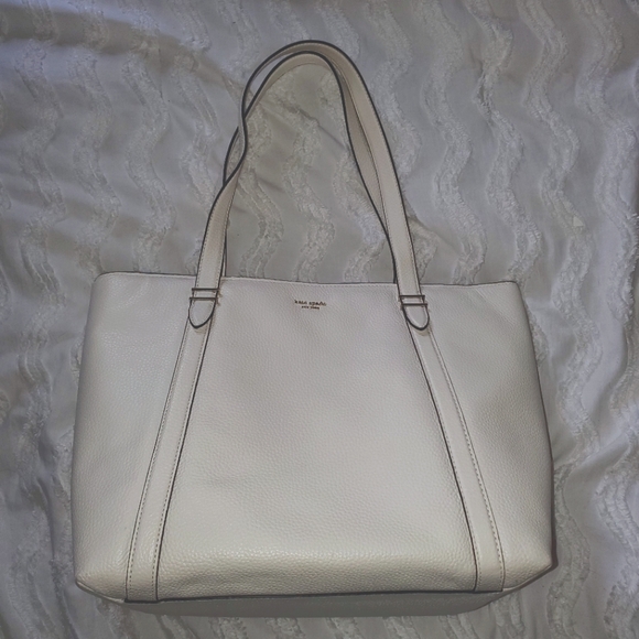 Kate Spade Cream Leather Tote - Picture 2 of 8